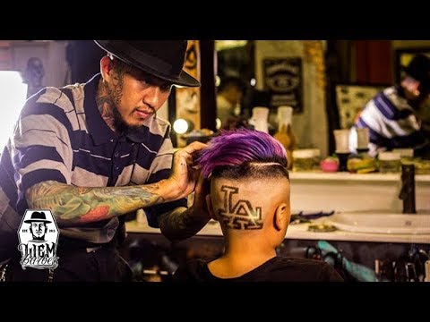 Clip cắt tóc undercut + tattoo hair LA + nhuộm màu galaxy cực đẹp ⋆ Liêm  Barber Shop